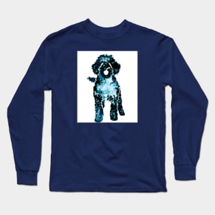 Portuguese Water Dog Cão De Água Português Stencil Long Sleeve T-Shirt